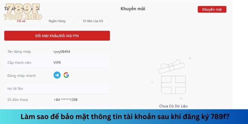 Cần tiến hành các biện pháp bảo mật để giữ an toàn cho tài khoản
