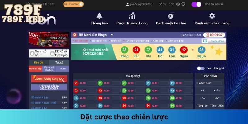 Cược theo chiến lược phù hợp để chọn con số có tỷ lệ thắng cao