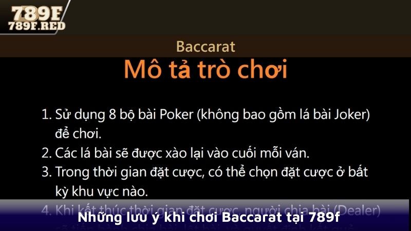 Những lưu ý khi chơi Baccarat tại 789f