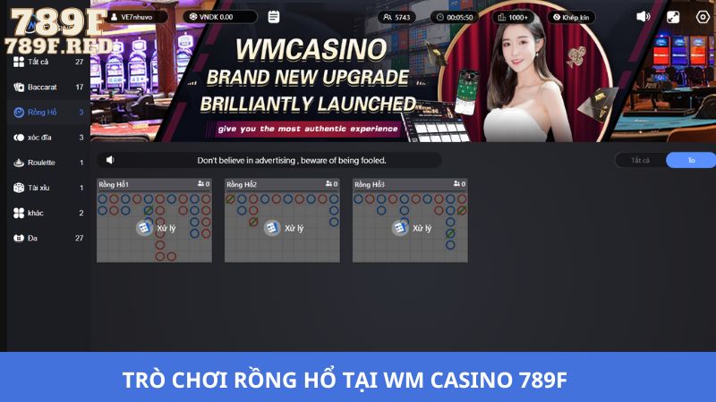Game Rồng Hổ trên sảnh Casino WM